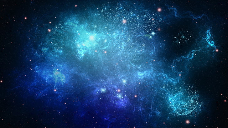 Galaxy, exploding, light  natural phenomenon, sky, illuminated Free HD Wallpaper