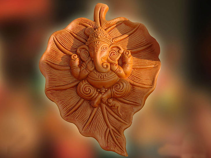 Ganesh Ji Ka Pic, pattern, god, spirituality, creativity Free HD Wallpaper