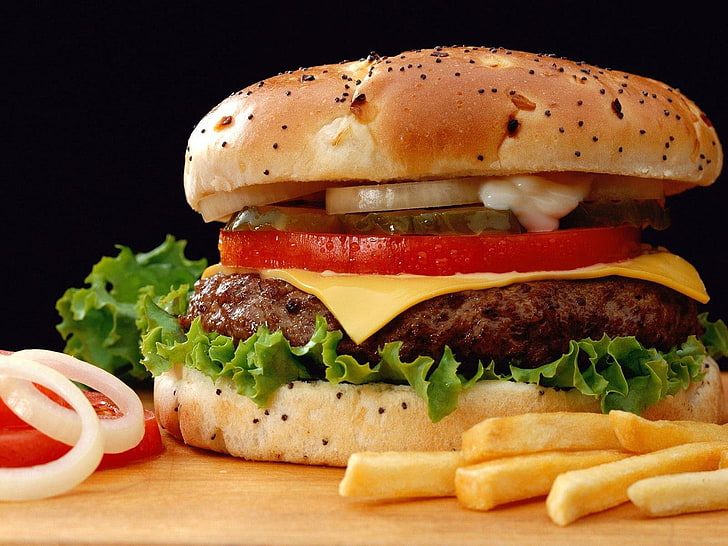 Healthy Fast Food, fast food restaurant, lettuce, beef, bun