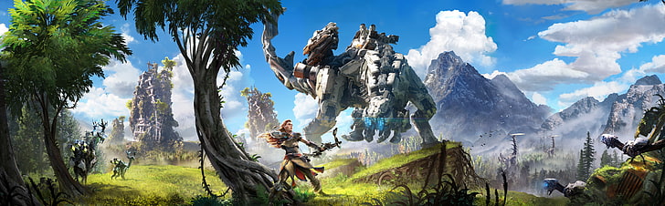 Horizon Zero Dawn, day, sky, roboticcreatures, travel destinations