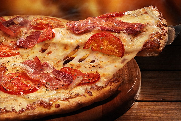 Italian Beef Pizza, pizzeria, meat, italian food, high angle view Free HD Wallpaper