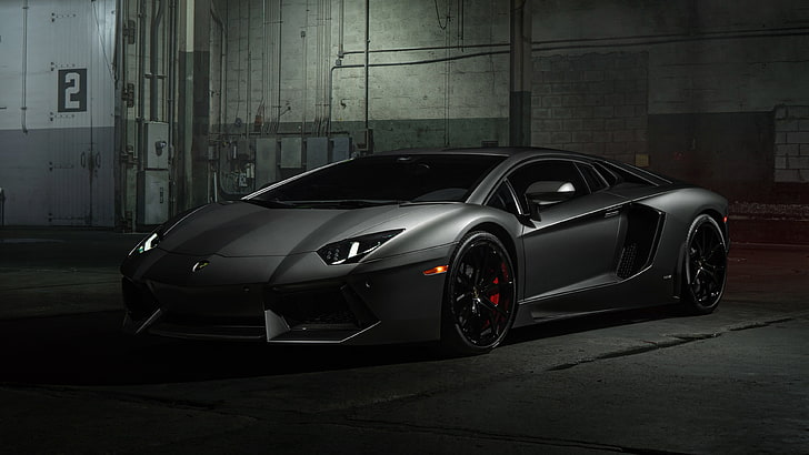 Lamborghini, transportation, garage, day, parking garage Free HD Wallpaper