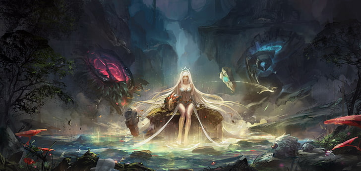 League of Legends Art, pattern, motion, indoors, water Free HD Wallpaper