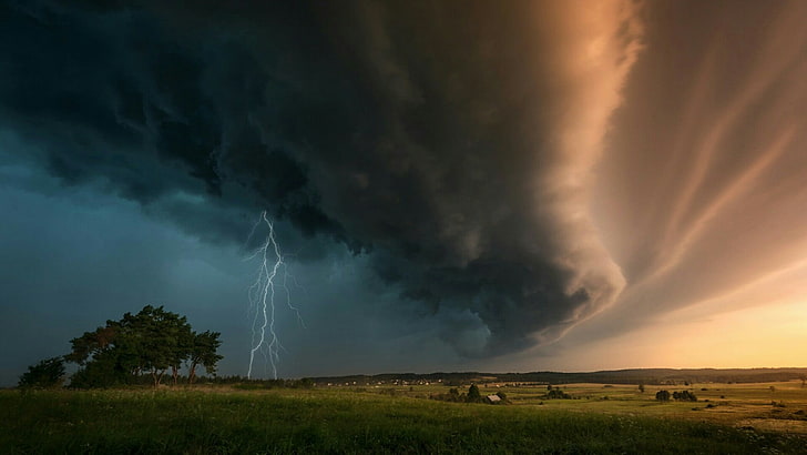 Lightning Storm Sky, scenics  nature, environment, plant, beauty in nature Free HD Wallpaper