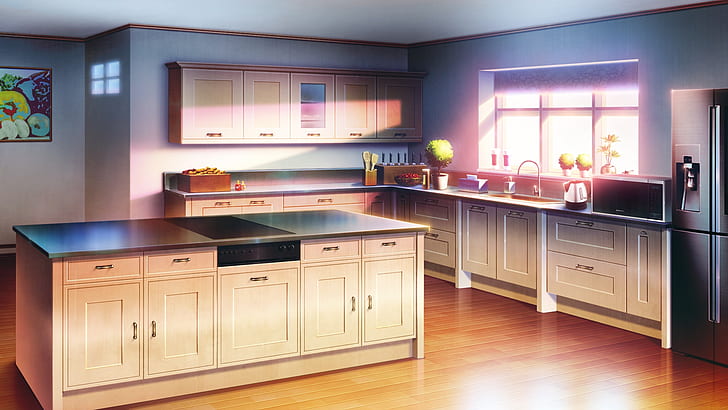 Manga Kitchen, original, room, anime, kitchen Free HD Wallpaper