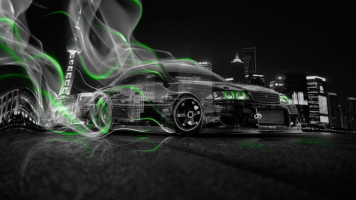 Mazda Drift Cars, glowing, blurred motion, mode of transportation, sport Free HD Wallpaper