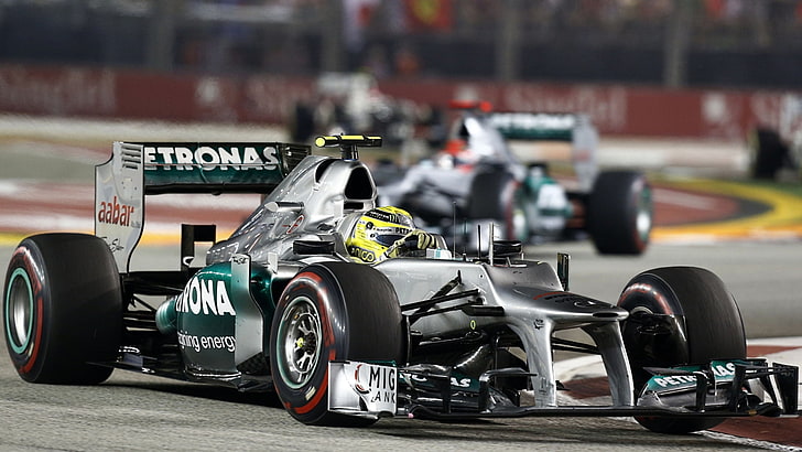 Mercedes Formula One Car, competition, auto racing, athlete, mode of transportation Free HD Wallpaper