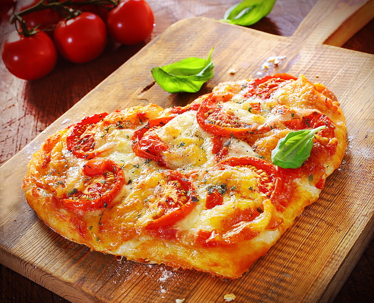 My Shape Pizza, herb, healthy eating, italian food, fruit Free HD Wallpaper