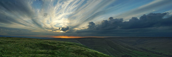 Overflow, castleton  derbyshire, plateau, sunset, sky Free HD Wallpaper