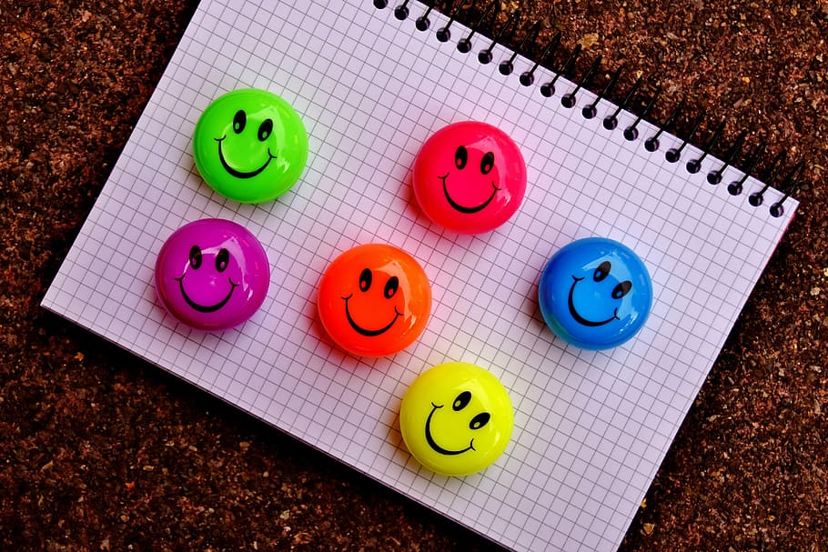 Rainbow Smile Emoji, laugh, cheerful, cute, emotion Free HD Wallpaper