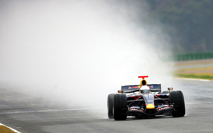 Red Bull Honda F1, competition, motor racing track, outdoors, vehicle Free HD Wallpaper