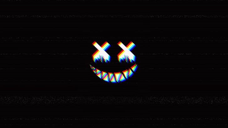 Sad Face Glitch, terror, errors, crazy face, minimalism Free HD Wallpaper