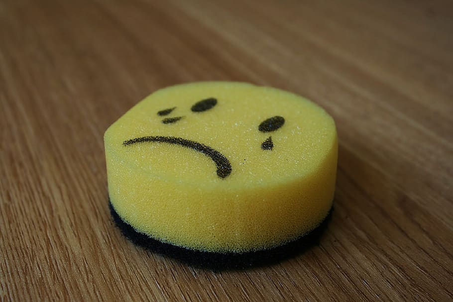 Simple Sad Face, fruit, fun, wellbeing, sponge Free HD Wallpaper