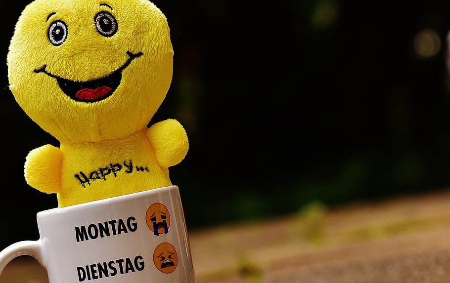 smiley, good mood, yellow, cheerful Free HD Wallpaper