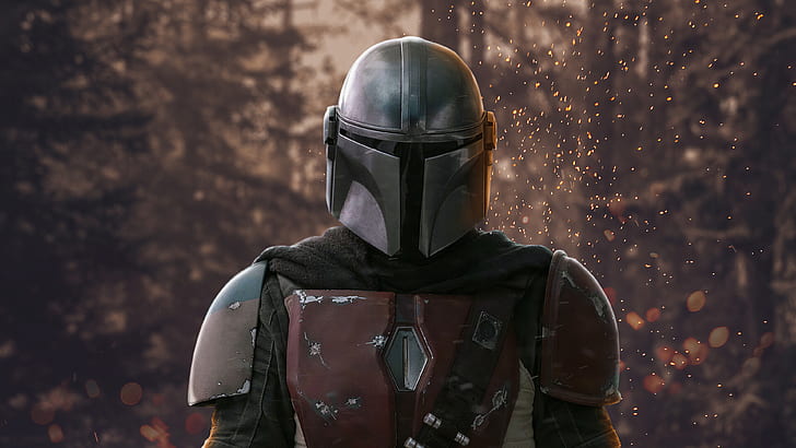 Star Wars Retro Mandalorian, tv show, the mandalorian character, star wars, the mandalorian Free HD Wallpaper