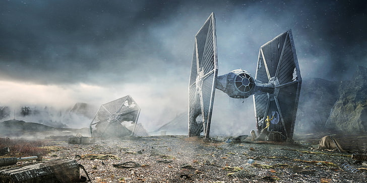 TIE Fighter Back, wars, communication, r2d2, digital composite