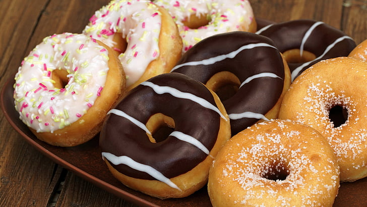 Yummy Donuts, restaurant, healthy, hotdog, meal Free HD Wallpaper