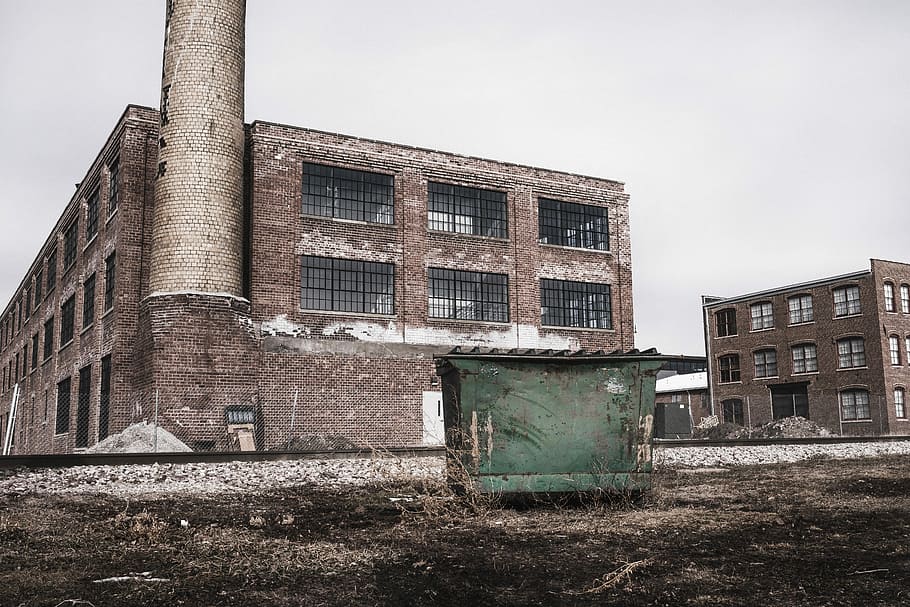 Abandoned Warehouse Interior, old ruin, deserted, ruined, bricks