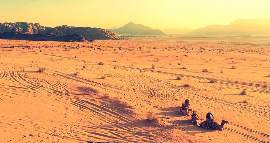African Desert Landscape, beige, brown, gradient, patterns Free HD Wallpaper