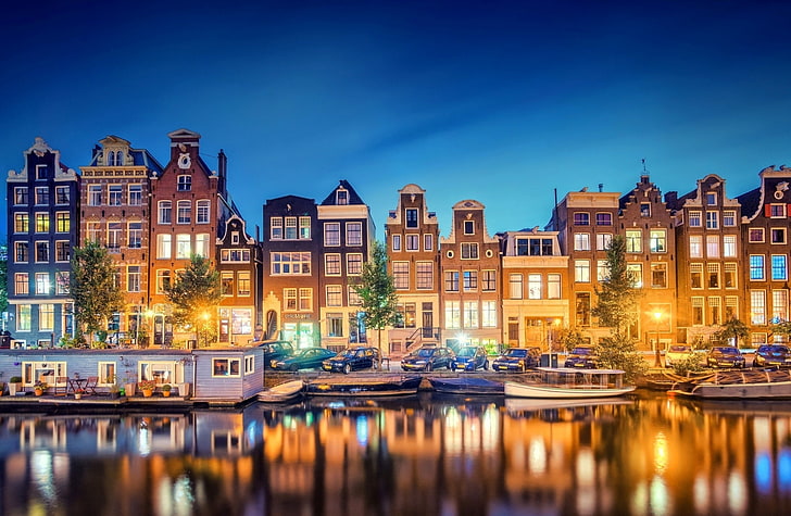 Amsterdam Spring, no people, architecture, outdoors, passenger craft