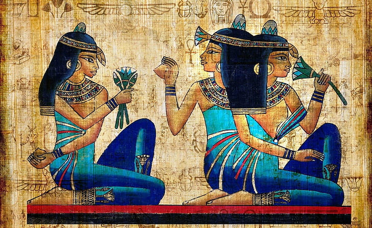 Ancient Egyptian Art Symbols, ancient, papyrus, Papyrus, abstract Free HD Wallpaper