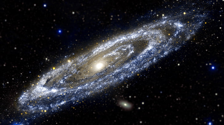 Andromeda Galaxy Collision, sky, nature, satellite view, infinity Free HD Wallpaper