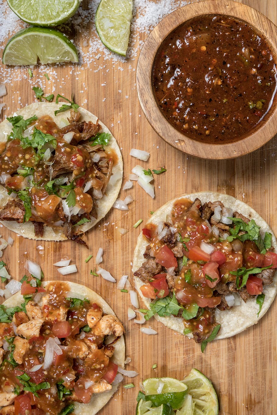 Beef Street Tacos, cutting board, taco, closeup, wood  material Free HD Wallpaper