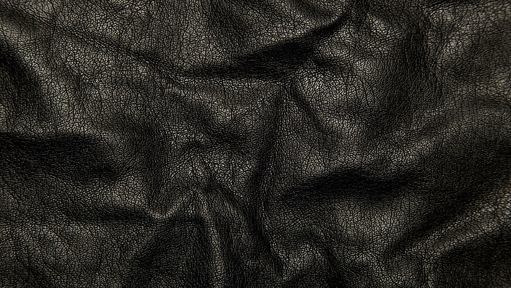 Black Leather Jacket, dark, crumpled, man made object, textile Free HD Wallpaper