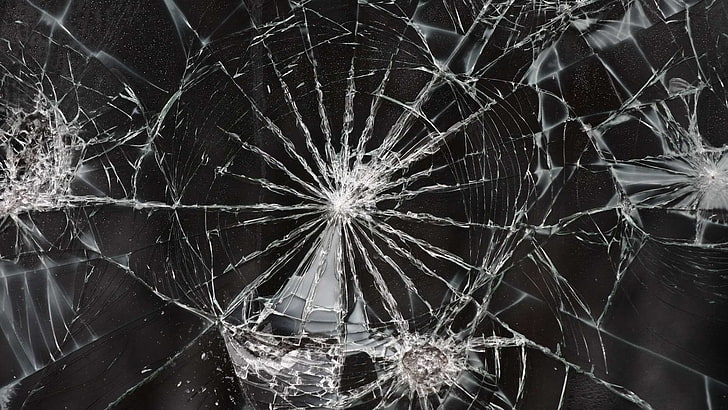 Broken Glass Hole, broken screen, cracked screen, technology Free HD Wallpaper