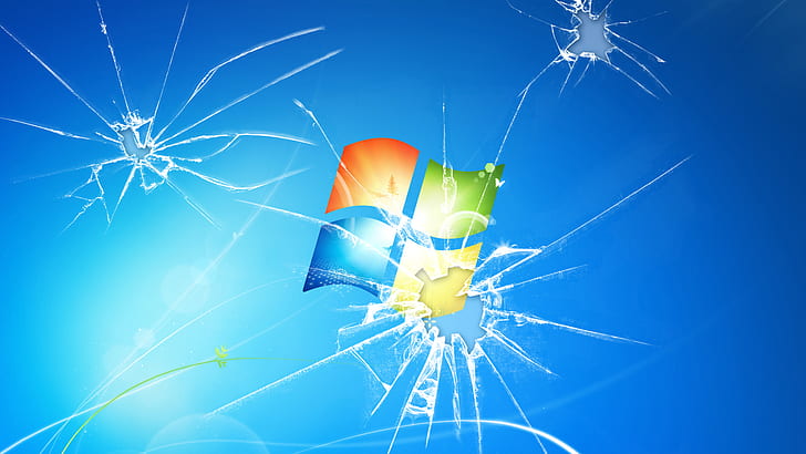 Broken Glass Window, windows, broken, Windows, glass Free HD Wallpaper