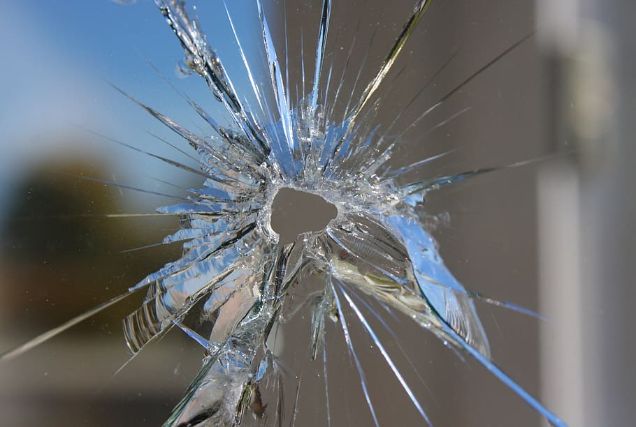 Bullet Hole, school, fragile, breaking, shattered glass Free HD Wallpaper