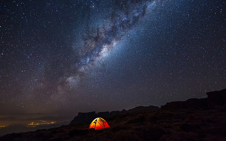 Camping Tent Night, sky, tranquil scene, astronomy, star  space Free HD Wallpaper