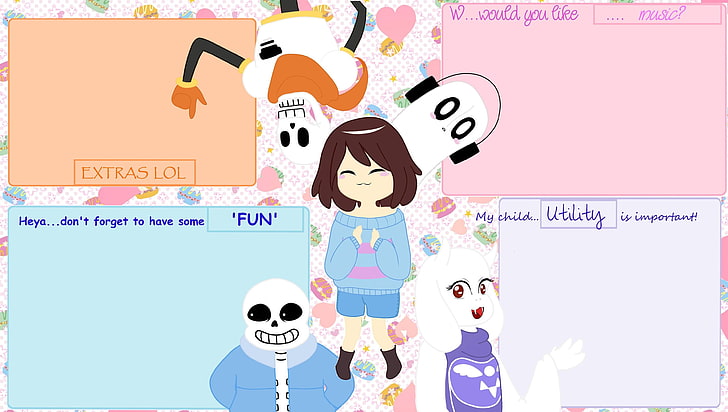 Cute Undertale, utility, extras, communication, lol Free HD Wallpaper