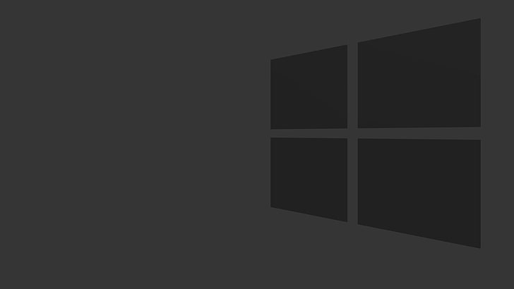 Dark Windows 10 Logo, glass  material, geometric shape, white color, indoors Free HD Wallpaper