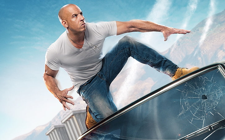 Fast and Furious Franchise, tshirt, broken glass, young adult, males Free HD Wallpaper