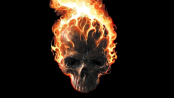 Ghost Rider Mask, copy space, teeth, ghost, studio shot Free HD Wallpaper