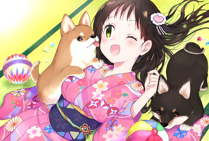 japanese, wink, konachan, original Free HD Wallpaper