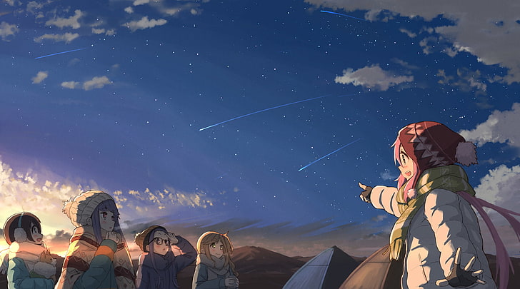 Laid Back Character, ena saitou, yuru camp, star  space, people