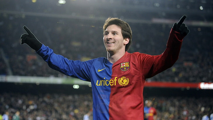 Lionel Messi Barcelona, emotion, match  sport, winning, clothing Free HD Wallpaper