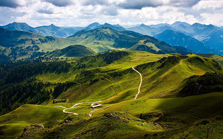 Mountain View Lake, austria, mountains, landscapes Free HD Wallpaper