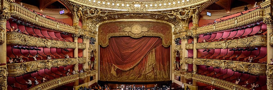 Paris Opera House Stairs, architecture, europe, theatre, interior