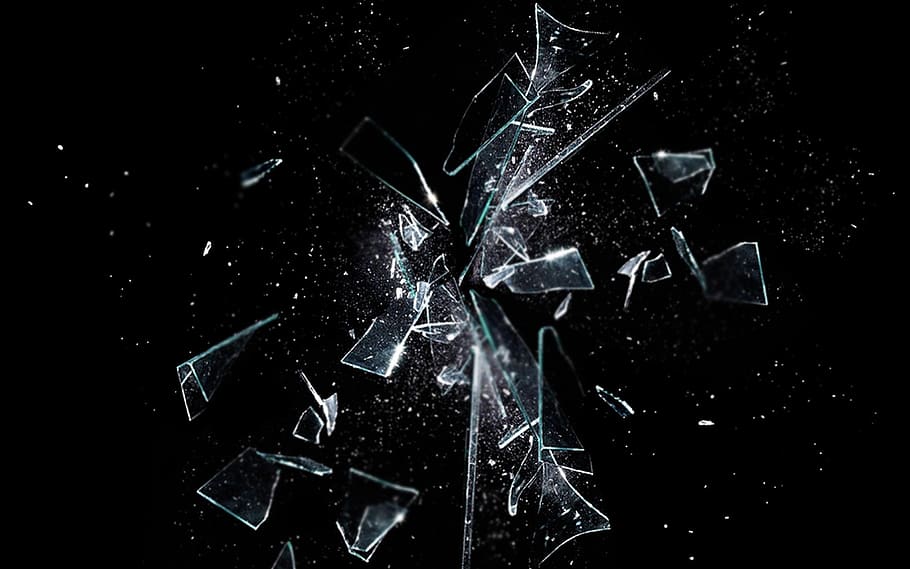 Shattered Glass Font, crystal, studio shot, closeup, nature Free HD Wallpaper