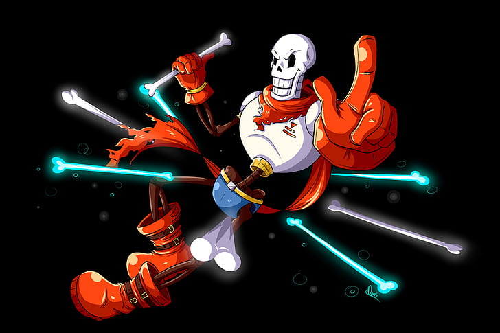 Undertale Characters, video game, undertale, papyrus undertale Free HD Wallpaper