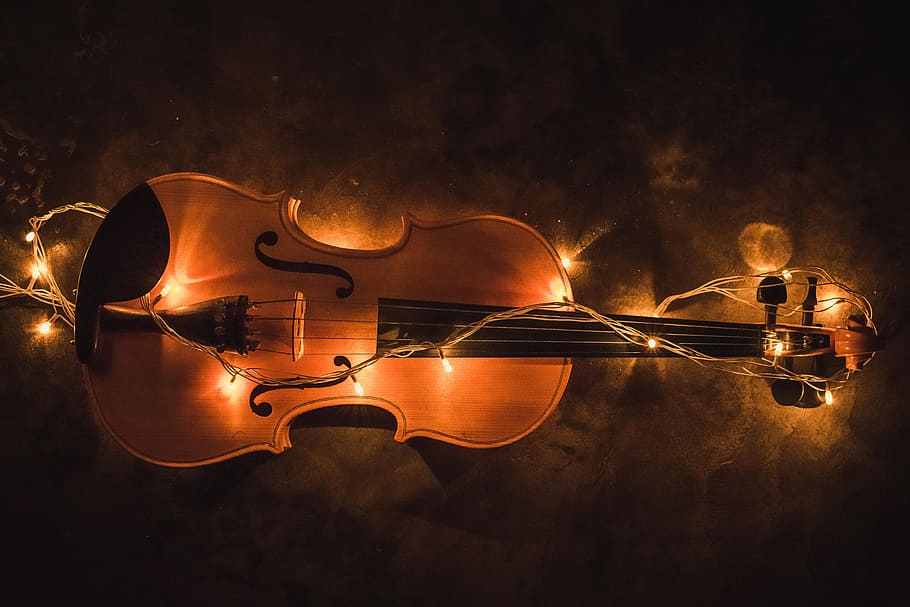 Violin Music Sheet, musical instrument, lesson, girl, illuminated Free HD Wallpaper