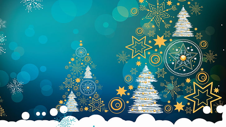 Web Development, illustration, christmas, graphics, christmas tree Free HD Wallpaper