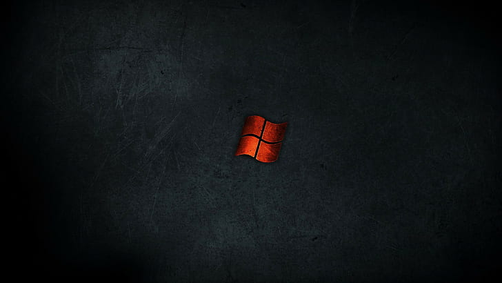 Windows 10, dark, orange color, copy space, still life Free HD Wallpaper