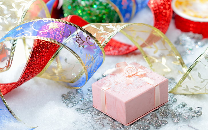 box  container, christmas ornament, no people, closeup