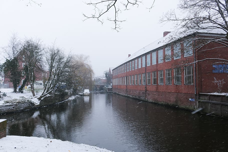 building, no people, snowing, peace Free HD Wallpaper