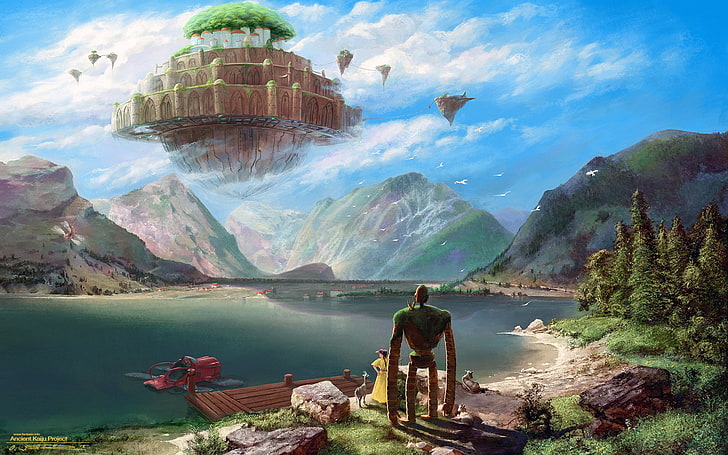 Castle in the Sky Sheeta Kiki, leisure activity, plant, real people, sky Free HD Wallpaper