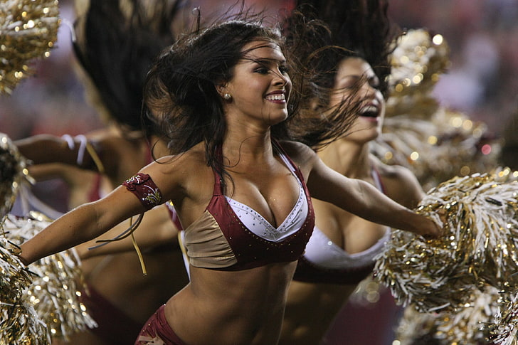 Cheerleader, cheerleader, nfl, football, washington Free HD Wallpaper